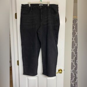 BNWT Women AVA&VIV size 22W/R in vintage straight leg black jeans